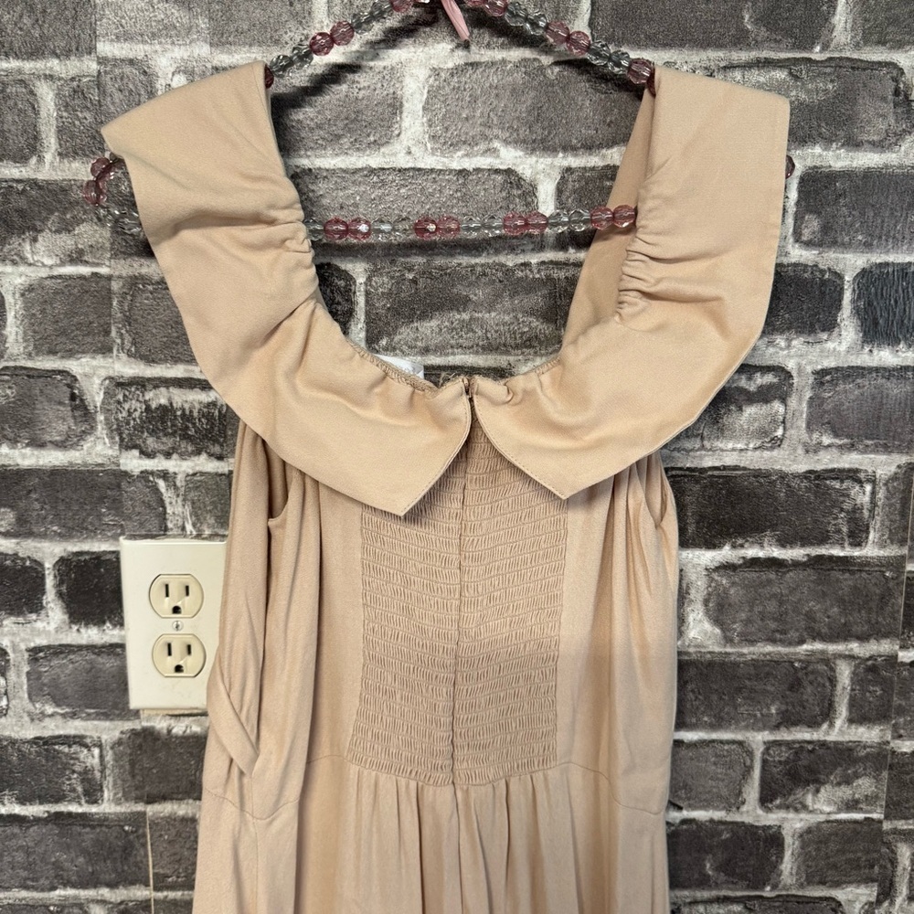 REFORMATION Redford Dress in Champagne maxi gown leg slit - Picture 12 of 14